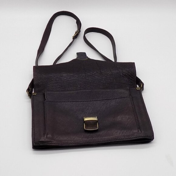 Firenze Crossbody Bag Leather Adjustable Strap Made in Italy Brown - Picture 4 of 10